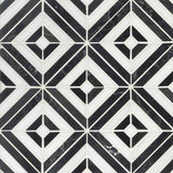 12" X 12" Rhombix Nero Polished Black Geometric Marble Square Wall and Floor Mosaic Tile (10SQ FT/CTN) - BUILDMYPLACE