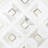12" X 12" Verona Gold Pattern Warm White Mosaic Wall Tile (9.8SQ FT/CTN) - BUILDMYPLACE