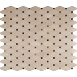 12" X 13" Valencia Blend Elongated Octagon Polished Beige Marble Mosaic Sheet (11SQ FT/CTN) - BUILDMYPLACE
