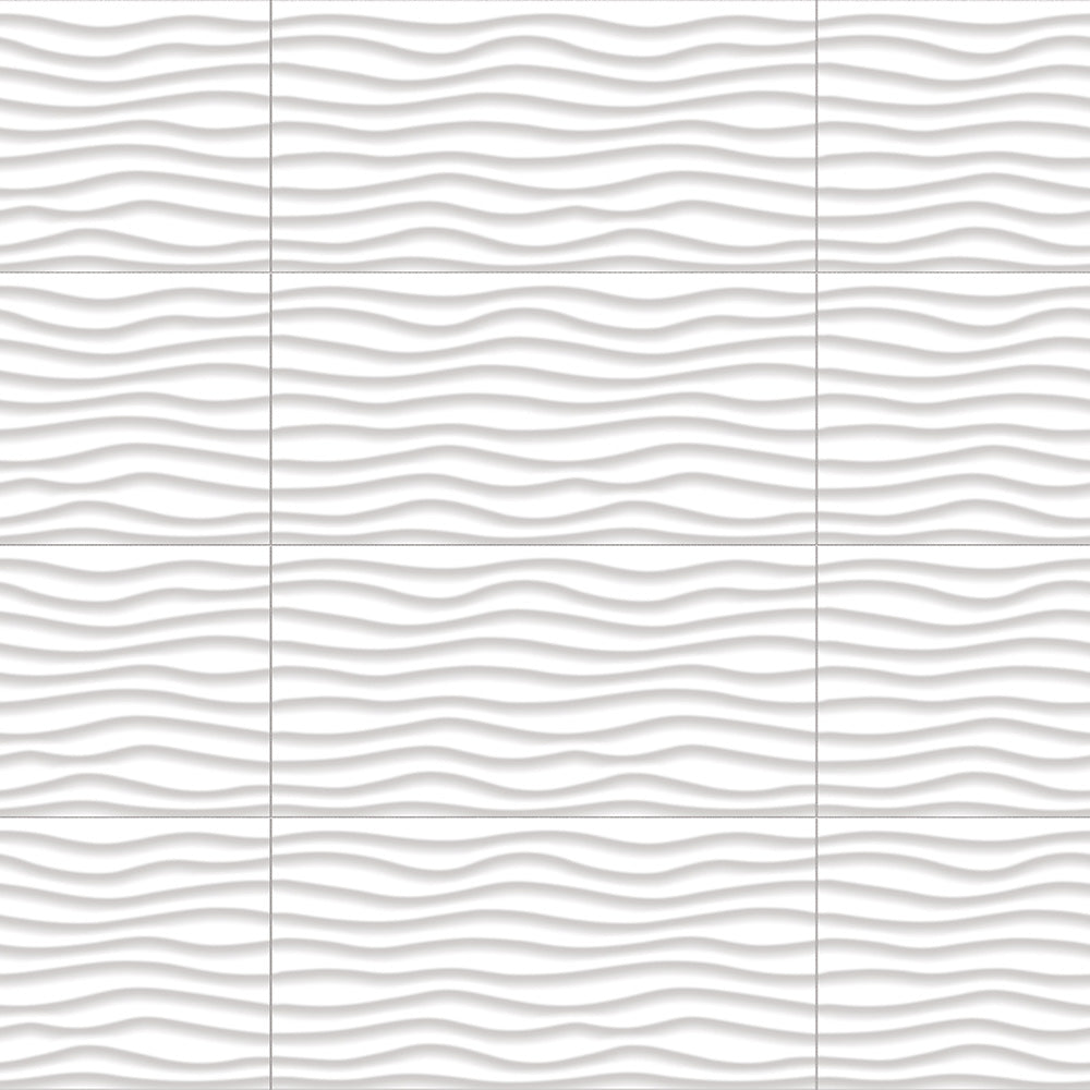 12 x 24 in. Linea White Oblique Glossy Rectified Glazed Ceramic Wall Tile - BUILDMYPLACE