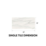 12 x 24 in. Mayfair Volakas Grigio Matte Rectified Glazed Porcelain Tile - BUILDMYPLACE
