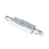 120 - Volt H Track Lighting Single Circuit 3 - Wire Track Connector in White Finish - BUILDMYPLACE