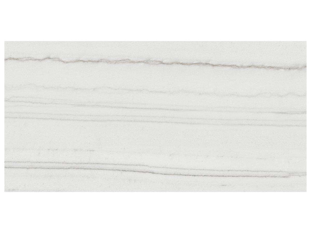 12 x 24 in Majesto Bianco Stratura Polished Rectified Colorsync Porcelain Tile