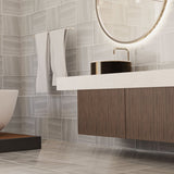 13 x 13 in Davenport Matte Pressed Glazed Ash Porcelain Tile - BUILDMYPLACE