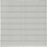 1.5 X 6 In Stacked Element Mist Dark Colors Glass Mosaic - BUILDMYPLACE