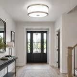 16 in. LED Flush Mount Ceiling Lights, 26W, 1142 Lumens, 5000K, 120 V, 90+ CRI, Dimmable, Brush Nickel Finish - LEDMyPlace