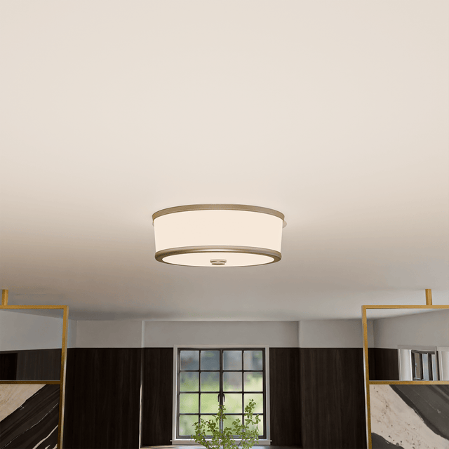 16 in. LED Flush Mount Ceiling Lights, 26W, 1142 Lumens, 5000K, 120 V, 90+ CRI, Dimmable, Brush Nickel Finish - LEDMyPlace