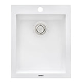 16 x 20 inch Drop - in Topmount Granite Composite Single Bowl Kitchen Sink - BUILDMYPLACE