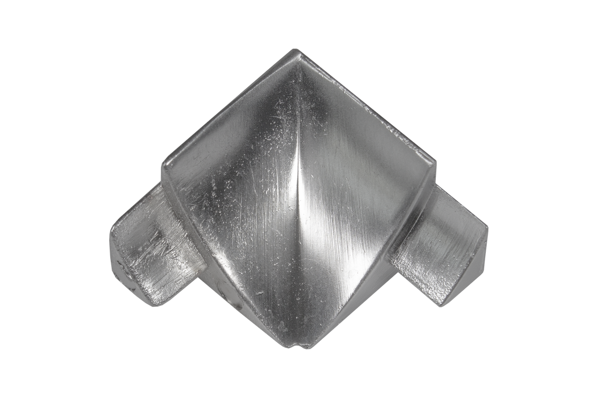 T-COVE Internal Corner 2 Connections Trim Aluminum Silver High-Gloss Anodized Tile Edge Trim 2pc. | TCA 1662-XI/2