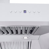 ZLINE 48" Professional Ducted Wall Mount Range Hood in Stainless Steel with Crown Molding (667CRN-48)