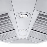 ZLINE 48" Professional Ducted Wall Mount Range Hood in Stainless Steel with Crown Molding (667CRN-48)
