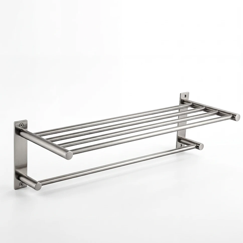 Ivanees Stainless Steel Towel Rack in Brushed Nickel Finish – Wall Mounted Bathroom Towel Holder