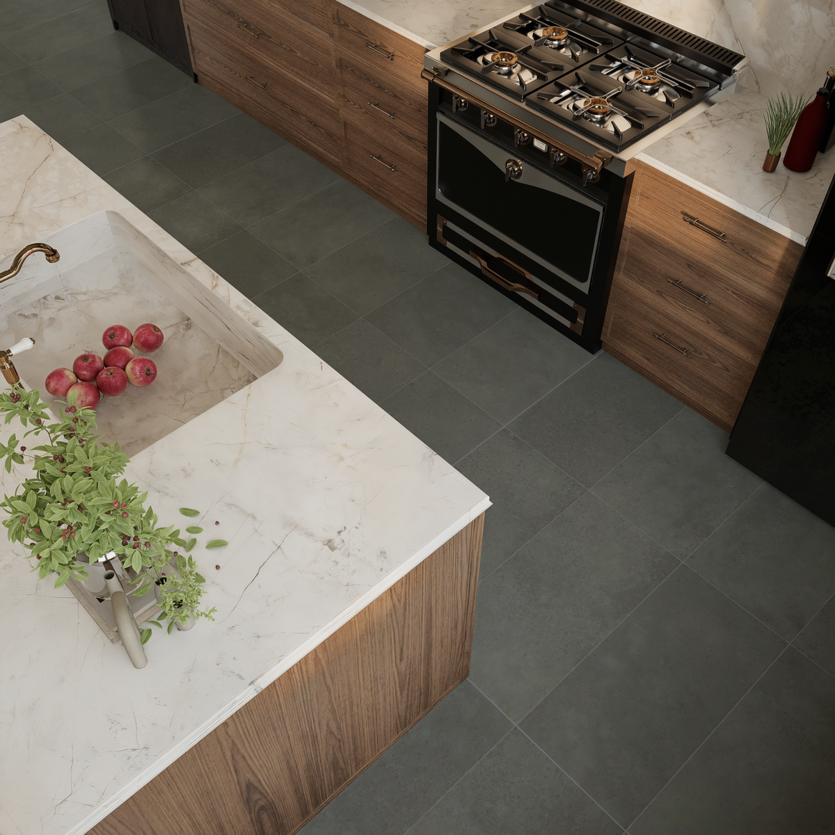 12 x 24 in Locale Carbon Matte Pressed Glazed Porcelain Tile