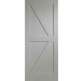 Ivanees Molded K - Type Barn Door 84 Inch Height