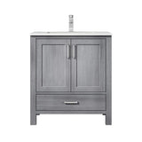 Jacques 84 in. Bathroom Freestanding Bathroom Vanity With Undermount Ceramic Sink, White Carrara Marble