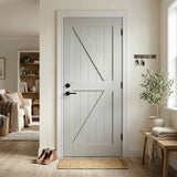 Ivanees Molded K - Type Barn Door 84 Inch Height