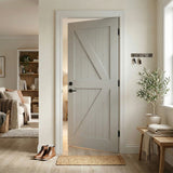 Ivanees Molded K - Type Barn Door 84 Inch Height
