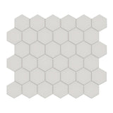 2 In Hexagon Halo Grey Soho Matte Unglazed Porcelain Mosaic - BUILDMYPLACE