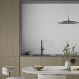 2 In Hexagon Soho Canvas White Matte Glazed Porcelain Mosaic - BUILDMYPLACE