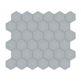 2 In Hexagon Soho Cloud Blue Matte Glazed Porcelain Mosaic - BUILDMYPLACE