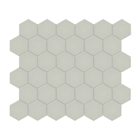 2 In Hexagon Soho Soft Sage Matte Glazed Porcelain Mosaic - BUILDMYPLACE