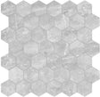 2 in. Plata Perla Grigia Hexagon Matte Glazed Porcelain Mosaic - BUILDMYPLACE