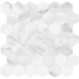 2 in Plata Statuario Brina Hexagon Matte Glazed Porcelain Mosaic - BUILDMYPLACE