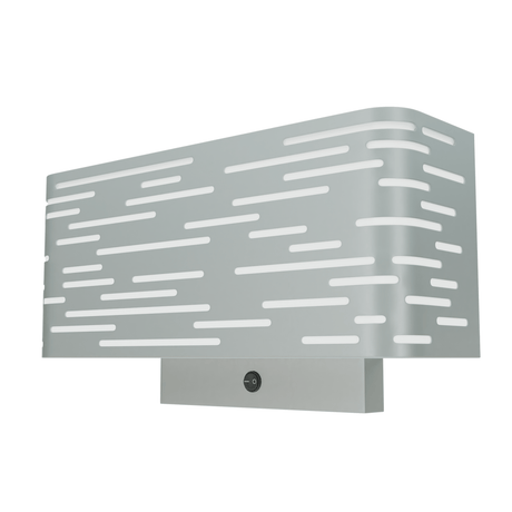 2 - Light, 14"W Bedside Headboard Light, Rectangular Shape, Material: Metal + Acrylic, Twinkle Glossy Finish, 110V, ETL, w/ on/off Rocker Switch, Wall Mounted Light - LEDMyPlace