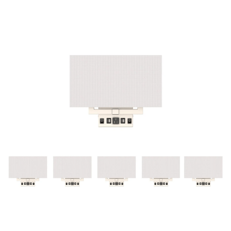 2 - Light, Wall Sconce for Bedroom with 2 Switch, 2 USB, 2 Type C & 1 Outlet, White Fabric / Acrylic Shade, Wall Mounted Lamps for Hotel, Corridor and Restaurant - BUILDMYPLACE