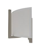 2 - Lights, Flush Mounted Wall Sconce, 120 Volt, Dimmable, Brushed Nickel / Slate Gray Fabric, Hardwired - LEDMyPlace