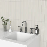 2 x 12 in. Soho Canvas White Glossy Pressed Glazed Ceramic Wall Tile - BUILDMYPLACE