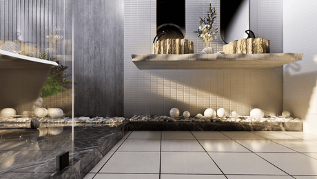 2 X 12 In Soho Gallery Grey Light Colors Matte Pressed Glazed Ceramic - BUILDMYPLACE