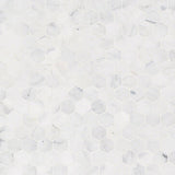 2" X 2" Hexagon Calacatta Cressa Honed White Marble Mosaic Tile (9.8SQ FT/CTN) - BUILDMYPLACE