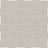 2 X 2 In Basketweave Belgian Natural Linen Matte Color Body Porcelain Mosaic - BUILDMYPLACE
