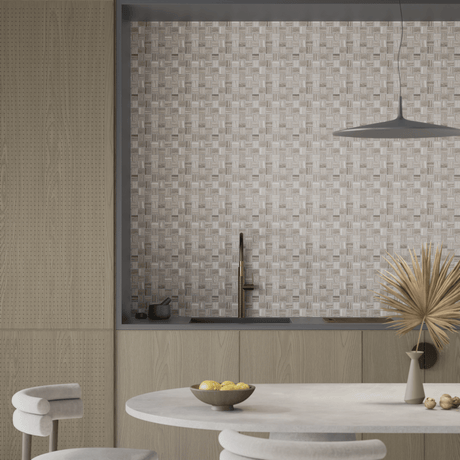 2 X 2 In Basketweave Eramosa Clay Matte Glazed Porcelain Mosaic - BUILDMYPLACE