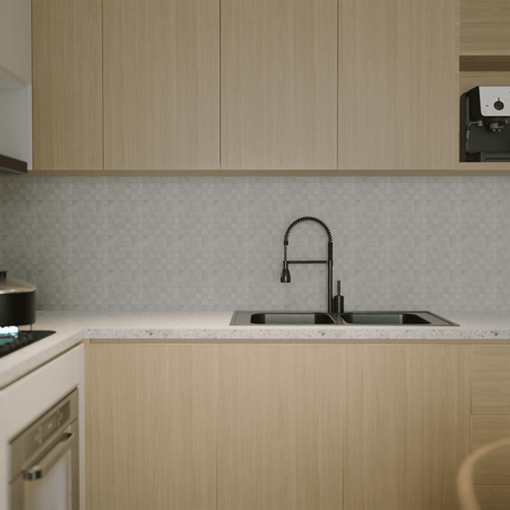 2 x 2 in. Ceraforge Lithium Matte Color Body Porcelain Mosaic Tile - BUILDMYPLACE