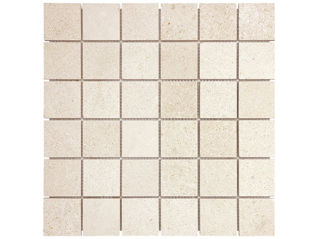 2 X 2 In Serene Ivory Polished Limestone Mosaic - BUILDMYPLACE