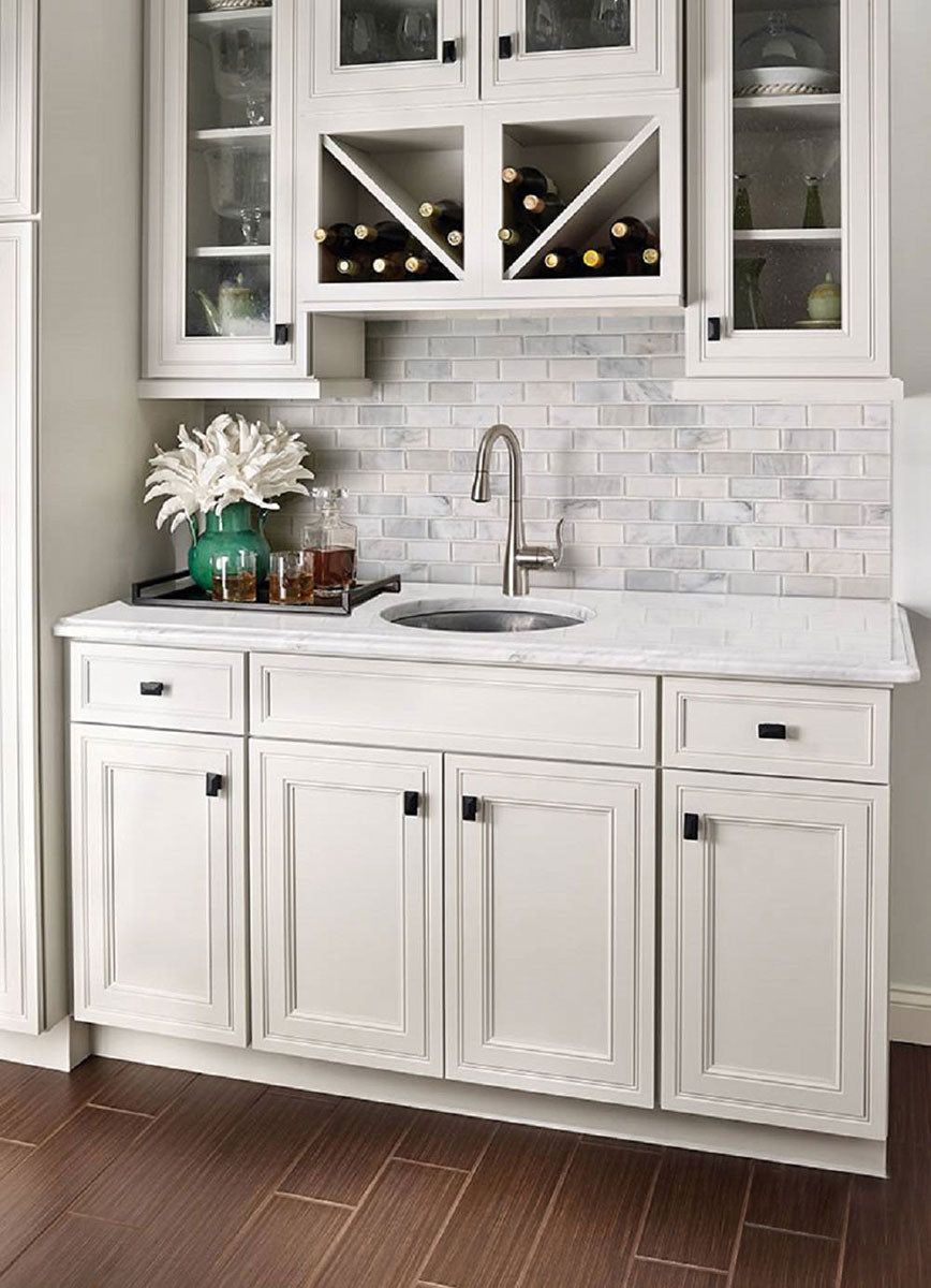 2" X 4" Greecian White Polished and Beveled Marble Mosaic Tile (10SQ FT/CTN) - BUILDMYPLACE