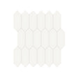 2 X 5 In Picket Soho Canvas White Glossy Glazed Porcelain Mosaic - BUILDMYPLACE