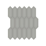 2 X 5 In Picket Soho Cement Chic Glossy Glazed Porcelain Mosaic - BUILDMYPLACE