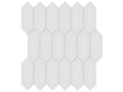2 X 5 In Picket Soho Gallery Grey Glossy Glazed Porcelain Mosaic - BUILDMYPLACE