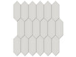 2 X 5 In Picket Soho Halo Grey Glossy Glazed Porcelain Mosaic - BUILDMYPLACE