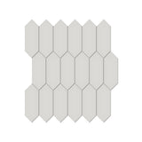 2 X 5 In Picket Soho Halo Grey Matte Glazed Porcelain Mosaic - BUILDMYPLACE