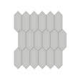 2 X 5 In Picket Soho Loft Grey Glossy Glazed Porcelain Mosaic - BUILDMYPLACE
