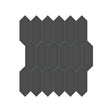 2 X 5 In Picket Soho Retro Black Glossy Glazed Porcelain Mosaic - BUILDMYPLACE