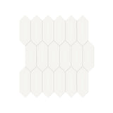 2 x 5 in. Soho Canvas White Picket Matte Glazed Porcelain Mosaic - BUILDMYPLACE
