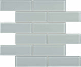 2 X 6 In Brick Element Cloud Light Colors Glass Mosaic - BUILDMYPLACE