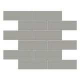2 X 6 In Brick Soho Cement Chic Glossy Glazed Porcelain Mosaic - BUILDMYPLACE