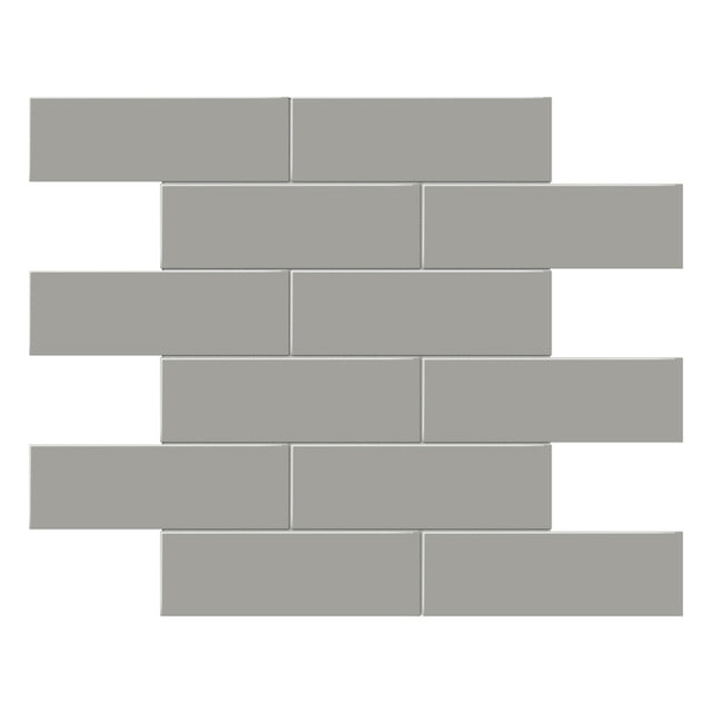2 X 6 In Brick Soho Cement Chic Matte Glazed Porcelain Mosaic - BUILDMYPLACE