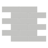 2 X 6 In Brick Soho Loft Grey Glossy Glazed Porcelain Mosaic - 9.47 sf per case - BUILDMYPLACE